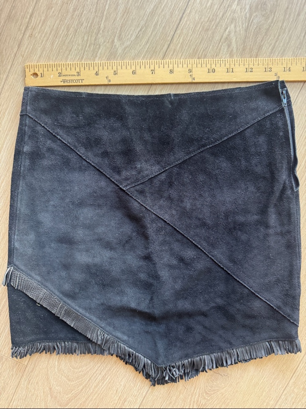 Maje Envela Black Suede Fringe Skirt Size 4 (estimated) - Picture 14 of 16